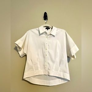 Theory Button Down Crop